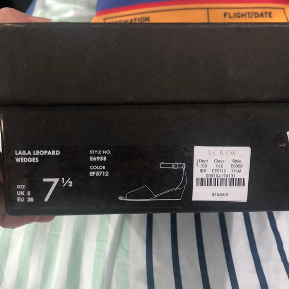 J Crew Laila Leopard Wedges - Picture 4 of 4